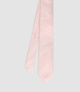 Pink silk tie with ULLY patterns