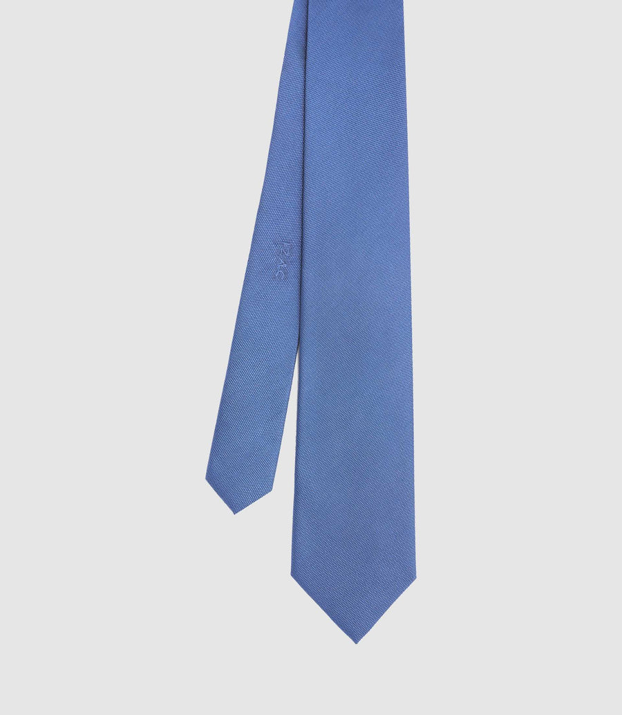 Basic sky blue silk tie MARTINE