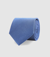 Basic sky blue silk tie MARTINE