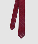 Cravate micro motif slim 5 cm bordeaux MATTIA - IZAC