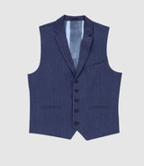 Gilet de costume en lin marine JCHANCE - IZAC