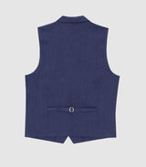 Gilet de costume en lin marine JCHANCE - IZAC