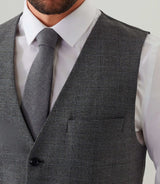 Quavantgarde" grey check city vest