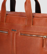 Sac business en cuir marron WORK - IZAC