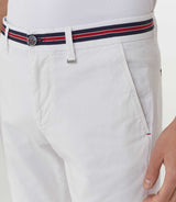 Chino blanc galon tricolore "Bateau" - IZAC