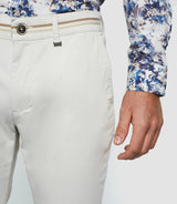 Pantalon casual slim beige mastic "Paco" - IZAC