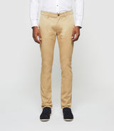 Beige satin chino pants PANAMAOUT