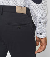 Navy satin chino pants PANAMAOUT