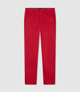 Panama" red satin chino pants