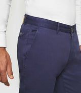 Perline" navy slim-fit pants