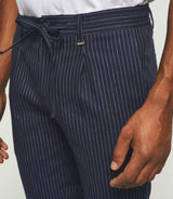 Punch" navy striped pants