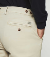 Pantalon chino slim beige mastic PABLO - IZAC