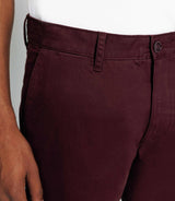 Pantalon chino satin bordeaux - IZAC