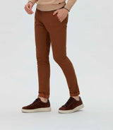 Chino imprimé camel "Cristal" - IZAC