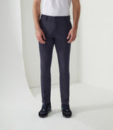 Millau" navy elastic waist chino pants