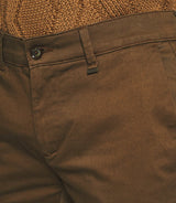 Brown slim fit chino pants VANAMA