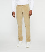 Pantalon chino effet velours beige VELOUTE - IZAC