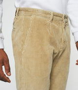 Pantalon chino effet velours beige VELOUTE - IZAC