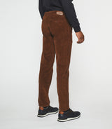 Pantalon chino effet velours brique VELOUTE - IZAC