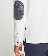 Guy" long sleeve polo white