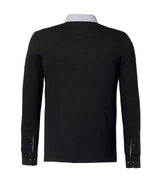 Calix" long sleeve polo black