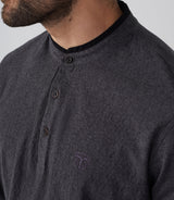 Polo manches longues anthracite "Darko"