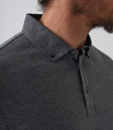 Derby" long sleeve polo grey