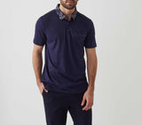 Dragon" navy short sleeve polo