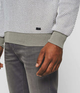 Damian" taupe round neck sweater