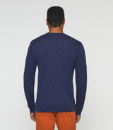 Dietter" blue tunisian collar sweater