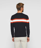 Pull col rond marine "Donovan"