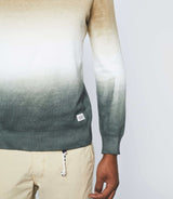 Droguo" round neck sweater with beige gradient