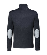 Lancelot" charcoal zip neck sweater