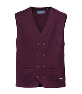 Gilet sans manche boutonné bordeaux "Larsen" - IZAC