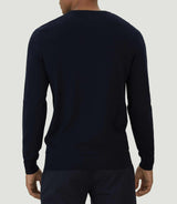 Layton" navy round neck sweater