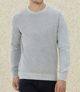 Leandre" grey fancy round neck sweater