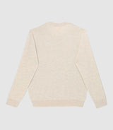 Pull col rond en laine mérinos beige BORIS IZAC