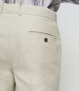 Pantalon ville en lin beige "Balicio"