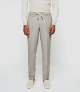 Balicio" taupe linen city pants