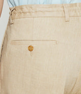 Pantalon ville en lin camel BALICIO