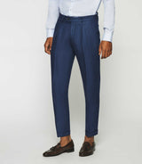 Pantalon séparable en lin marine BCHANCE IZAC