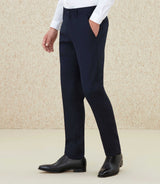 Pantalon en flanelle marine "Neloge" - IZAC