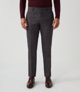 Pantalon ville Prince de Galles marron "Gvisuel" - IZAC