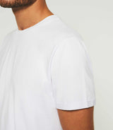 Gino" white round neck T-shirt