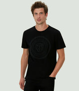 T-shirt imprimé blason noir "Calenca"