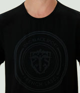 T-shirt imprimé blason noir "Calenca"