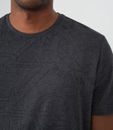 T-shirt manches courtes avec logo gris anthracite "Hector"