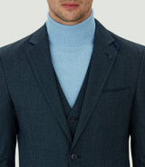 Incognito" navy casual jacket with suede details