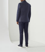 Reflection" casual jacket in plain navy knit