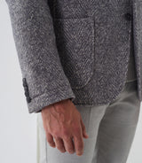 Reve" beige herringbone knit jacket